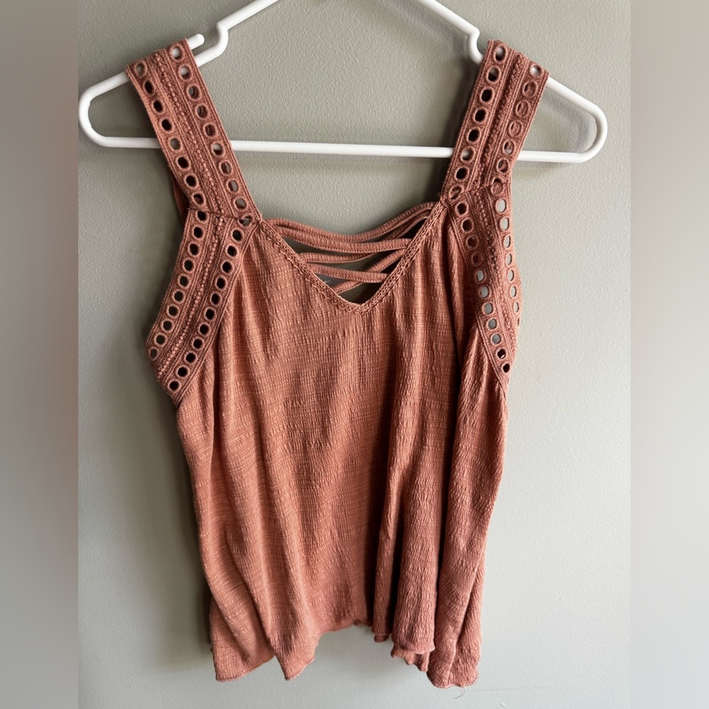 Maurices Rust Eyelet Tank Top